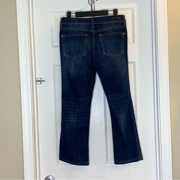 Pilcro and the Letterpress Stet Cropped Jeans Size 27 Dark Denim Color - Picture 2 of 9